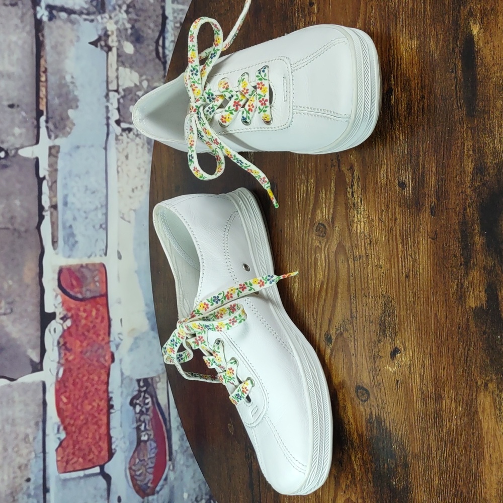 ❌️ Final Sale•••Keds® Original White Leather Lace-up Sneakers - Picture 4 of 12